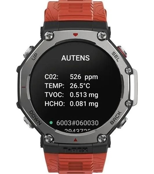 Умные часы Amazfit T-Rex 3 A2323, 1.5" AMOLED, Wi-Fi, Bluetooth, 10ATM, темно-серый / красный