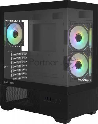 Компьютерный корпус ZALMAN CHRONIX V2, ATX, BLACK, WINDOW, 1xCombo (3.5’’ or 2.5’’), 1x3.5’’HDD, 2x2.5’’SSD, 1xUSB2.0, 1xUSB3.0, 1xUSB Type-C, SIDE 2x120мм ARGB, REAR 1x120мм ARGB
