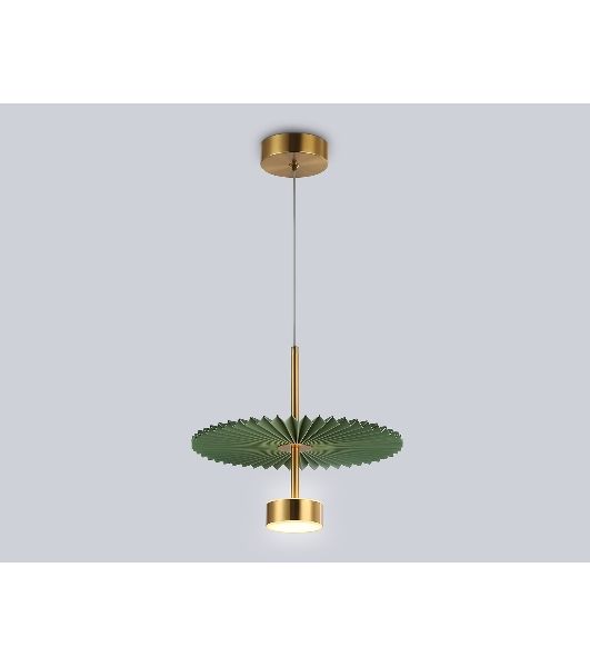 Светильник Ambrella light LH72609 BK/GR латунь/зеленый 6W 3000K D300*260-1770