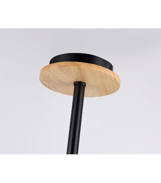 Светильник Ambrella light TR80167/6 BK/LWD черный/светлое дерево E14/6 max 40W D690*370