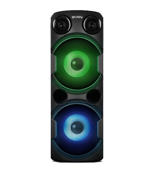 Колонка АС SVEN PS-750, черный (80 Вт, TWS, Bluetooth, FM, USB, microSD, LED-дисплей, 2х4400мА*ч)