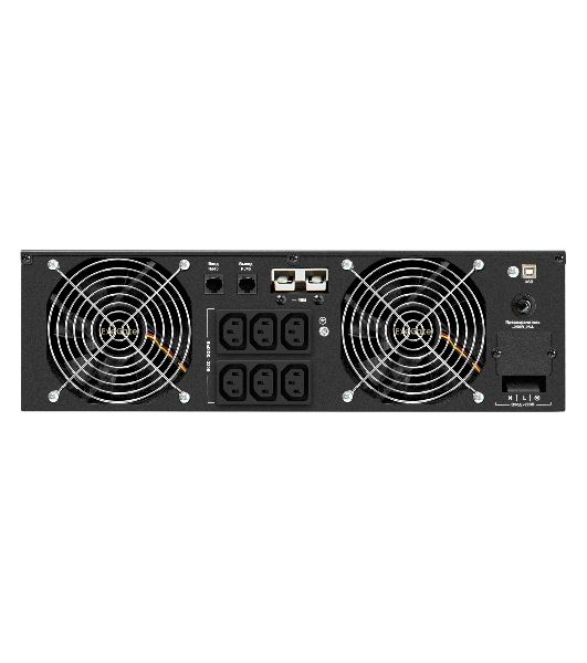 Источник бесперебойного питания Pure Sine Wave ExeGate SinePower UHB-5000.LCD.AVR.6C13.RJ.USB.3U (5000VA/4000W, LCD, AVR, 6*C13, RJ45/11, USB, возможность подключения до десяти внешних батарейных блоков 48В (поставляются отдельно), Rackmount 3U/Tower, мет