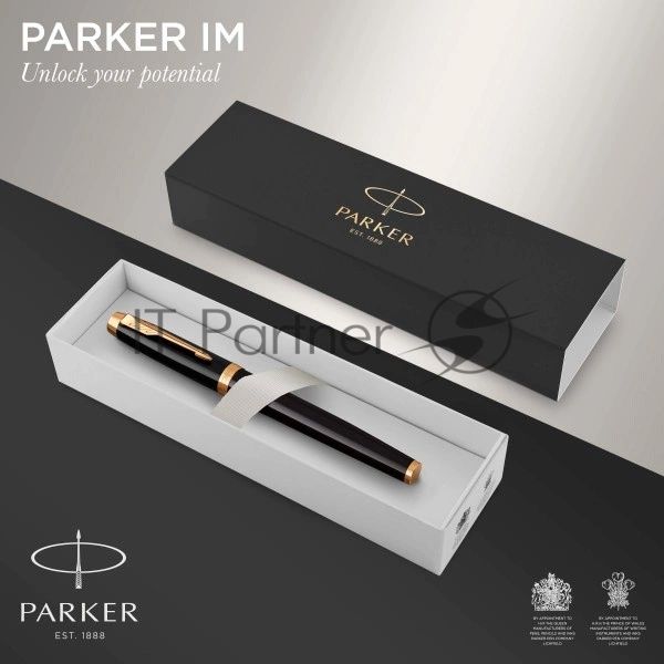 Ручка перьевая Parker IM Core F321 (CW1931645) Black GT F сталь нержавеющая подар.кор.