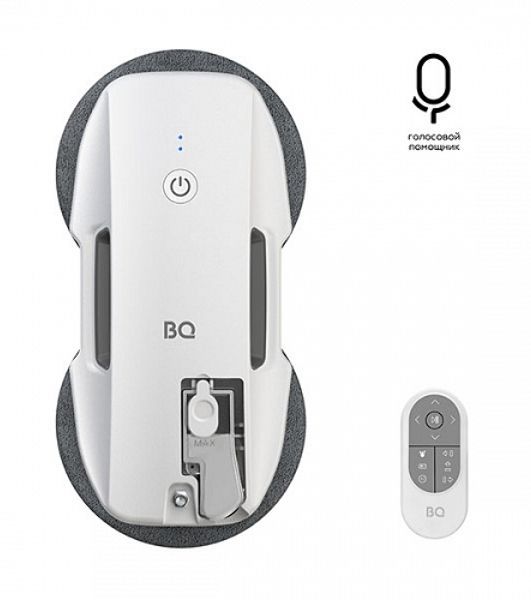 Робот-мойщик окон BQ WR201S белый. Мощность 90 Вт/Объем 20 мл/Объем для чистящего средства 100мл/Параметры электропитания 100-240 В,50-60 Гц/Страховочный трос 5м/Минимальная рабочая зона 35х35см/Планирования пути IQ навигатор"