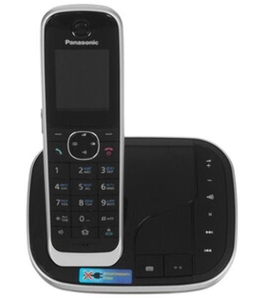 Телефон беспроводной (DECT) Panasonic KX-TGJ320RUB ной, АОН, черный, автоответчик