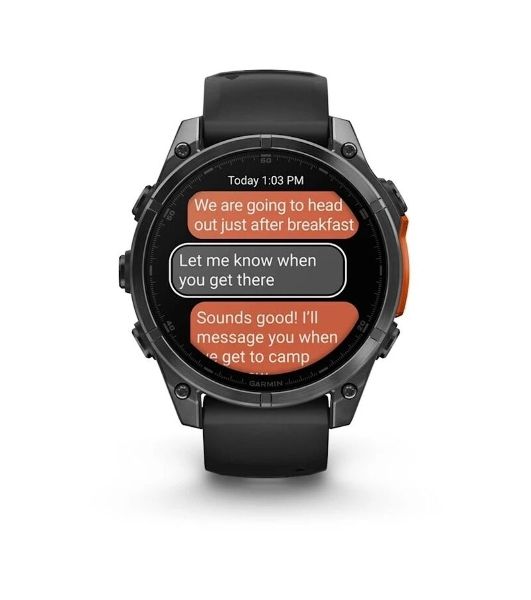 Умные часы Garmin Fenix 8 1.4" AMOLED, Wi-Fi, Bluetooth, NFC, 100м, серый / черный
