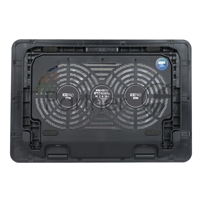 Подставка для ноутбука STM IP17 STM Laptop Cooling IP17 Black (17,3", 2x(125x125), 2x2 LED backlight, Black plastic+metal mesh, 3 types height adjustable )