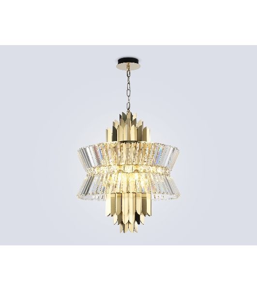Люстра Ambrella light LH41017/12 BS/CL латунь/прозрачный E14*12 max 40W D560*660