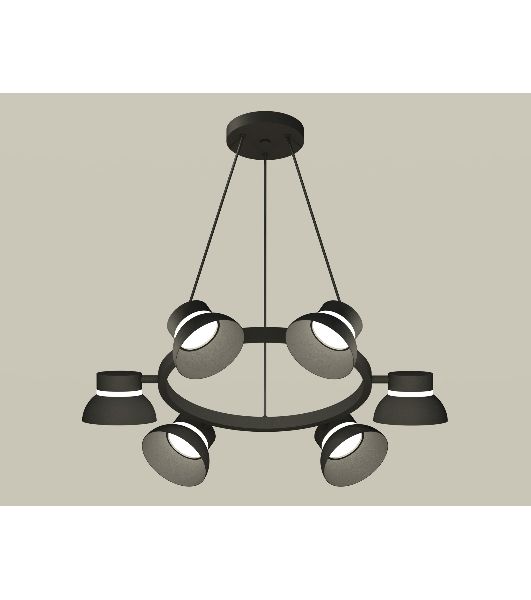 Светильник Ambrella light XB9193100/6 SBK/FR черный песок/белый матовый GX53 (C9193, N8141)
