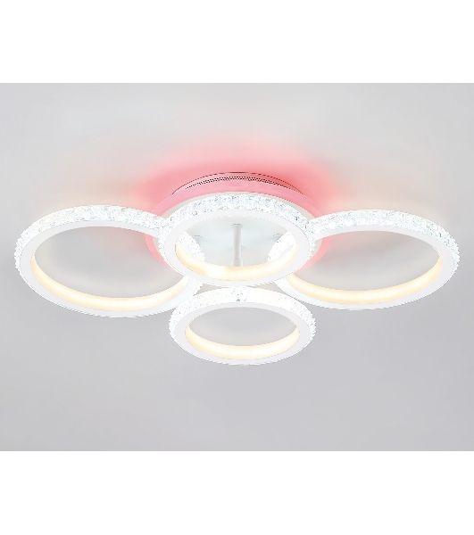Потолочный светодиодный светильник FA9524/2+2 WH белый 92W 6400K/3000K+RGB 560*370*110 (ПДУ РАДИО 2.4G)