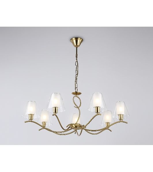Люстра Ambrella light LH57093/7 BS/FR латунь/белый матовый E14/7 max 40W D840*790