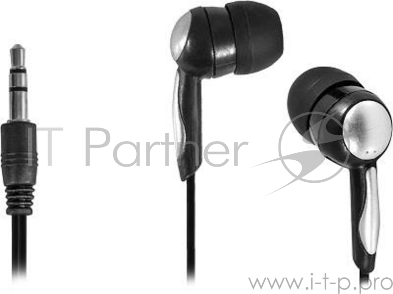 Наушники вкладыши Defender Basic-603 черный 3.5 mm jack 1 1м.