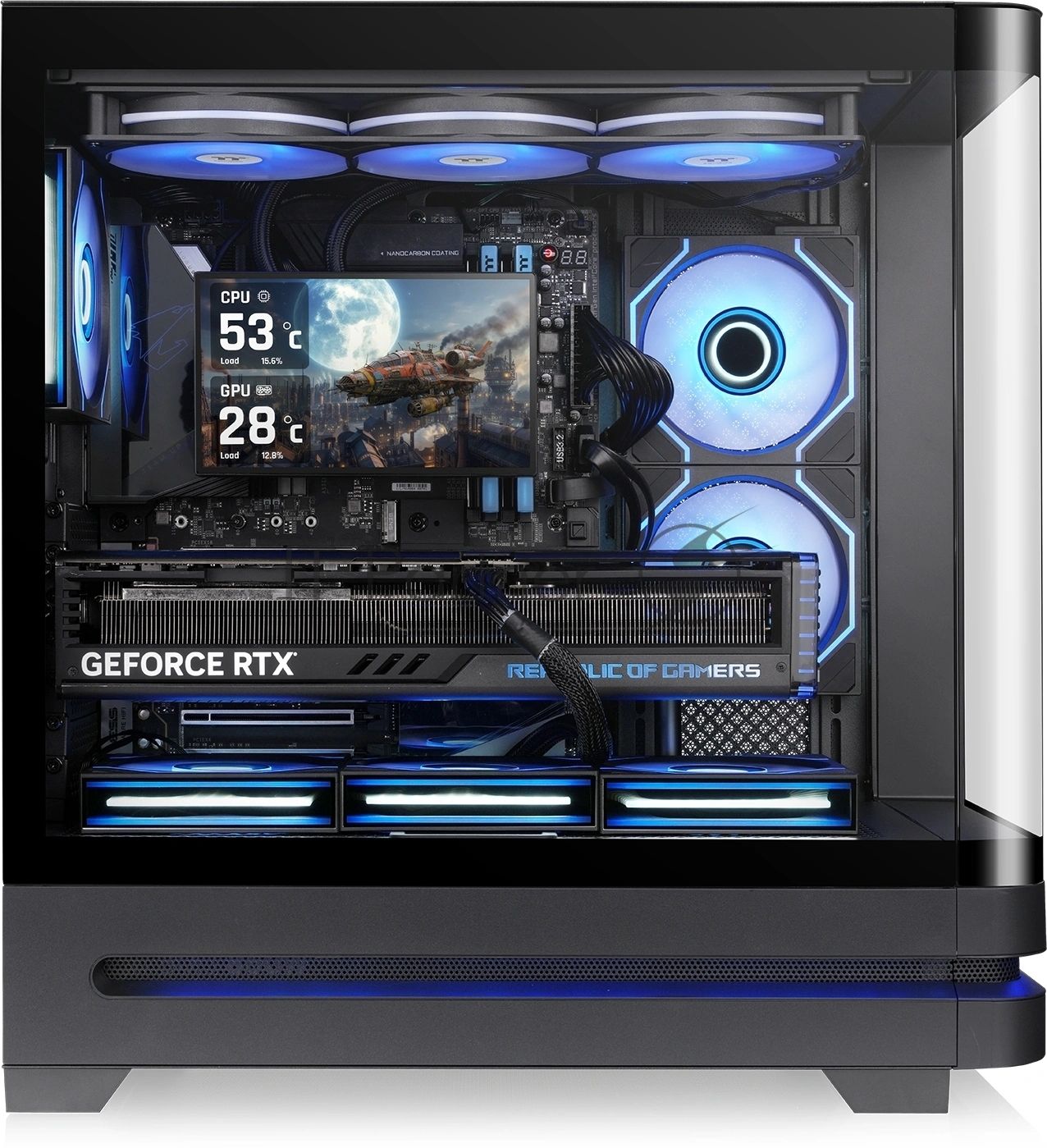 Корпус Thermaltake Arcus 290 TG черный без БП ATX 6x120mm 3x140mm 2xUSB3.0 audio bott PSU