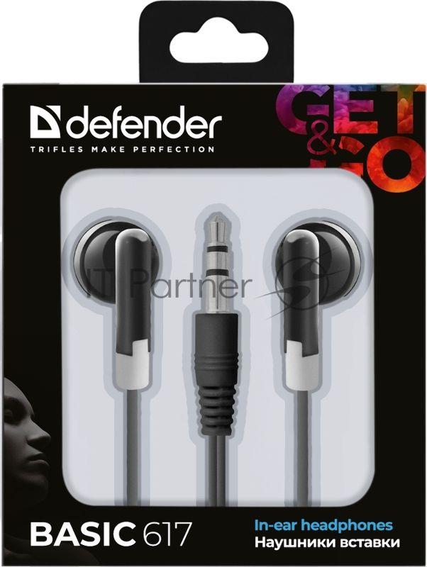 Наушники вставки Defender Basic 617 черный