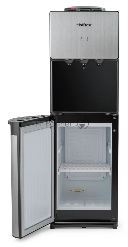 Кулер для воды Hotfrost V400BS, верхняя загрузка, нагрев 90 °С, охлаждение 10 °С, серебристый/черный