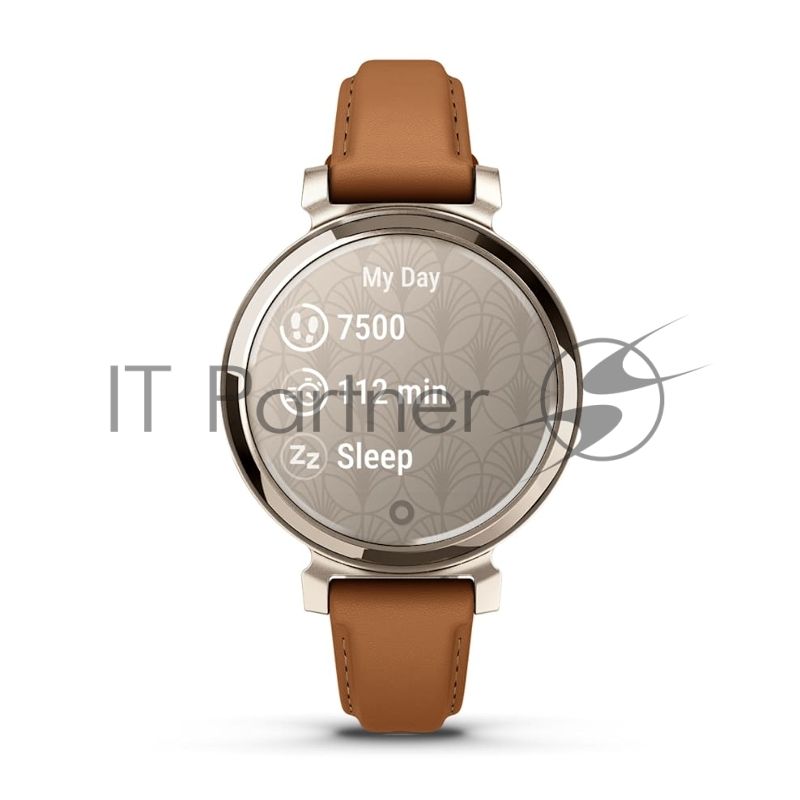 Смарт-часы Garmin Lily 2 Classic кремовое золото, коричневый кожаный ремешок 35,4мм