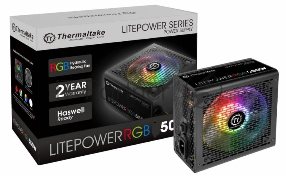 Блок питания Thermaltake Litepower RGB 450W (PS-LTP-0450NHSANE-1) v2.3, A.PFC, 80 Plus , Fan 12 cm, Retail