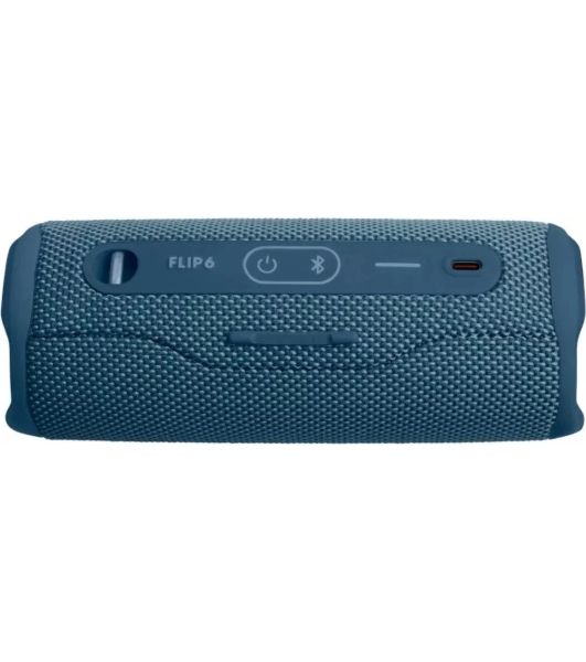 Портативная акустика JBL Flip 6 синий, Bluetooth 5.1, время воспроизведения 12 ч, емкость аккумулятора 4800 mAh, время заряда 2,5 ч, синий