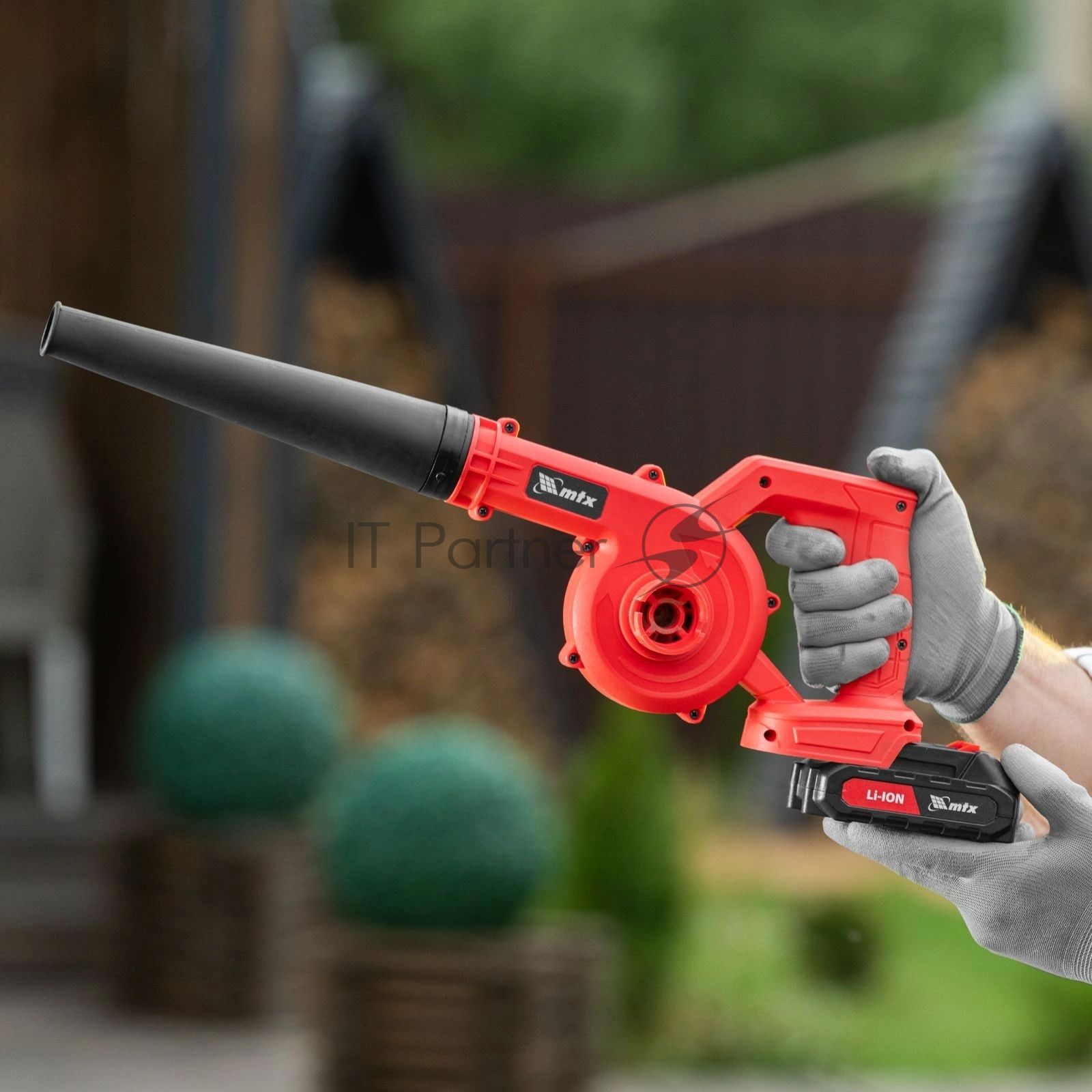 Воздуходувка-пылесос акк. портативная MTX LB-185, 35 м/с, 170 м3/ч, Li-Ion, 20 В
