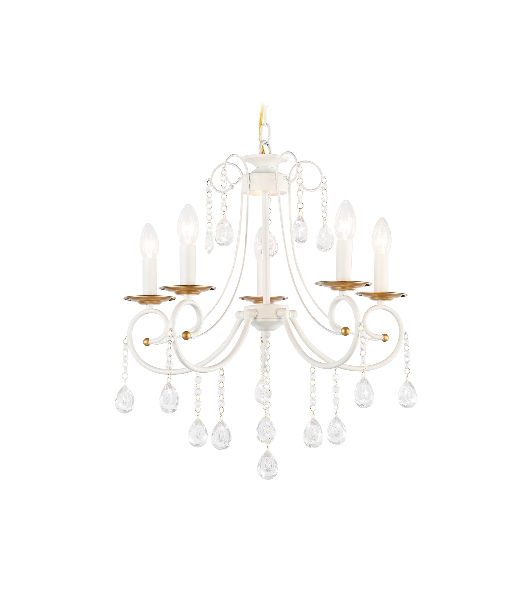 Светильник Ambrella light TR4916/5 WH/GD белый/золото E14/5 max 40W D550*860
