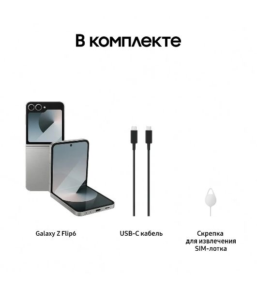 Смартфон Samsung Galaxy Z Flip 6 5G, 12/256Gb, серый