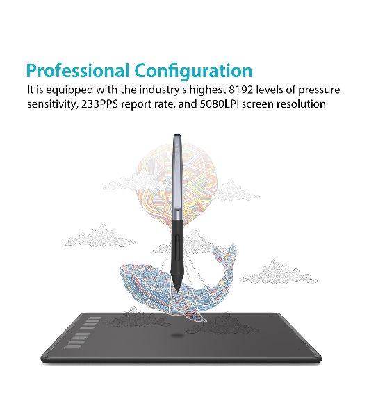 Планшет для рисования Huion Inspiroy H950P USB черный