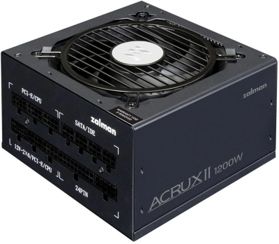 Блок питания Zalman ZM1200-ARX2 1200W, 1200Вт, 80+ Platinum, 120мм, модульный, черный