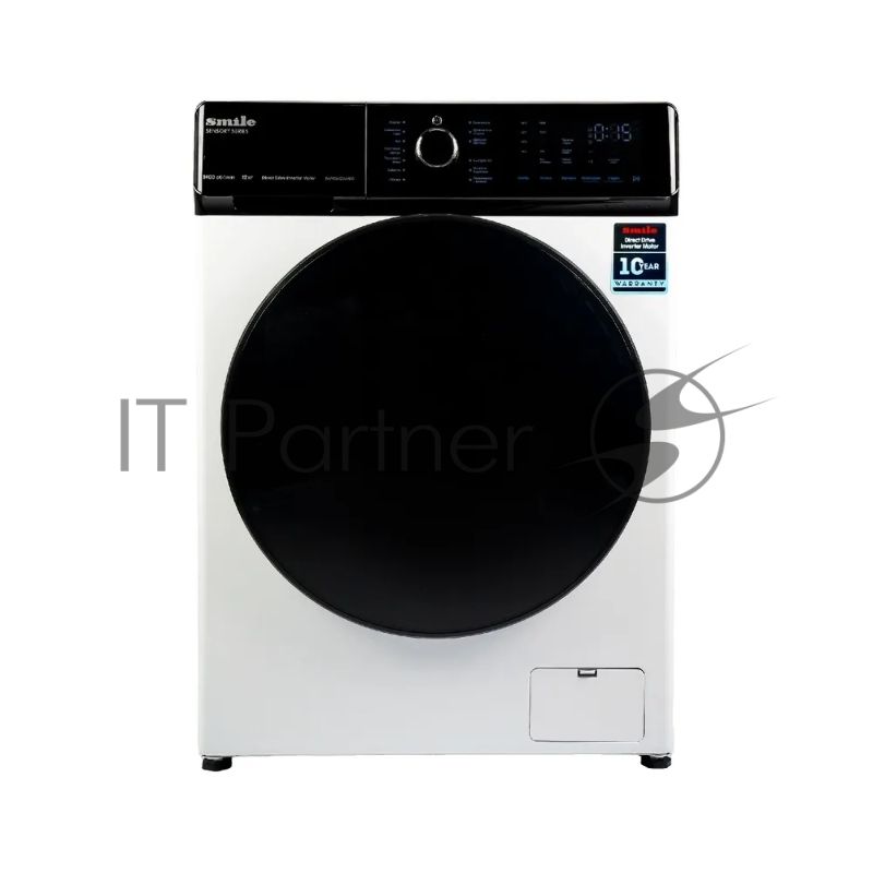 Стиральная машина Smile SWMSW12W1400 белый-черный, загрузка фронтальная 12 кг, 1400 об/мин, класс: А+++