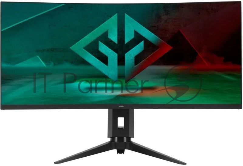Монитор 34" GMNG Gaming GM-34C11W VA 3440x1440, 165 Гц, 2 мс, 21:9, 300 кд/м2, 2xHDMI, 2xDP, изогнутый, 1x3.5 мм, черный
