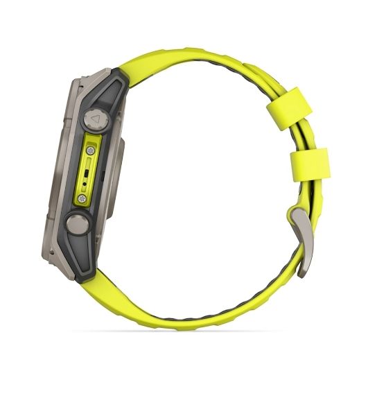 Умные часы Garmin Fenix 8 Solar Sapphire, 1.6" AMOLED, Wi-Fi, Bluetooth, NFC, 100м, серый / желтый