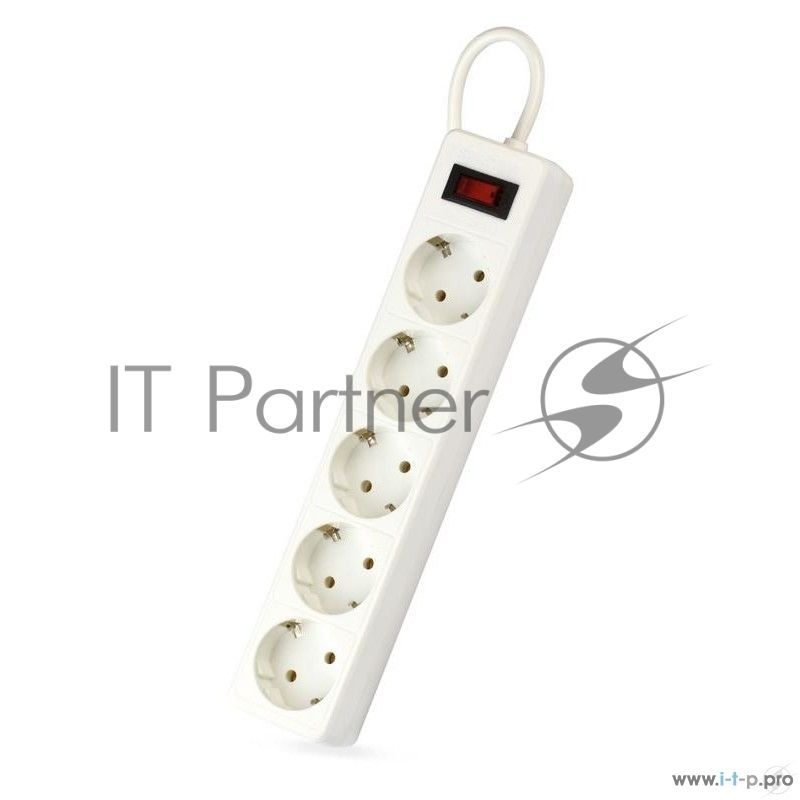 Сетевой фильтр Smartbuy SBSP-30-W One, 10А, 2 200 Вт, 5 розеток, длина 3,0 м, белый (SBSP-30-W)/45