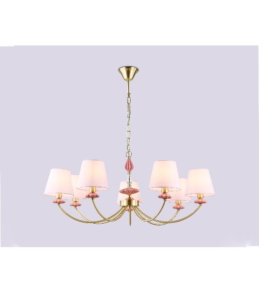 Люстра Ambrella light LH75025/7 GD/PI золото/розовый E14/7 max 40W D890*800
