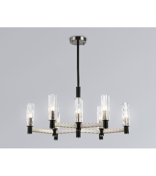 Люстра Ambrella light LH55503/9 SN/BK/CL сатин никель/черный/прозрачный E14*9 max 40W D760*760