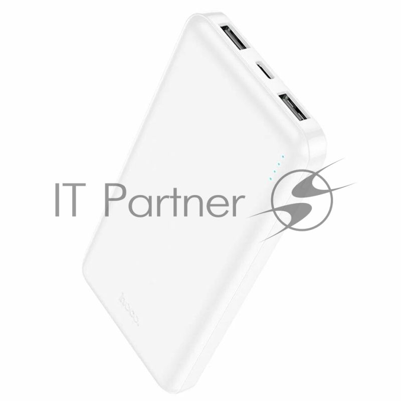 Портативный аккумулятор Hoco J100 High-ranking 10000mAh 2.1A 2xUSB-A белый (J100 HIGH-RANKING WHITE)