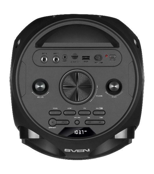 Колонка АС SVEN PS-750, черный (80 Вт, TWS, Bluetooth, FM, USB, microSD, LED-дисплей, 2х4400мА*ч)
