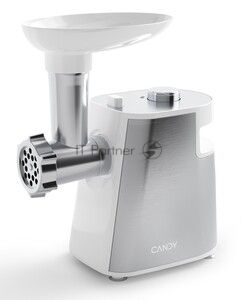 Мясорубка электрическая Candy CG-200 белый, 2000 Вт, 2.3 кг/мин, реверс, защита от перегрузки, насадки - 5