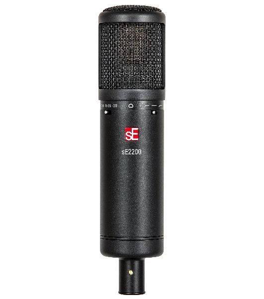 Микрофон конденсаторный sE Electronics SE 2200 20 Гц - 20 кГц, кардиоида, комплектация: металлический поп-фильтр, держатель типа паук, резьбовой переходник на микрофонную стойку
