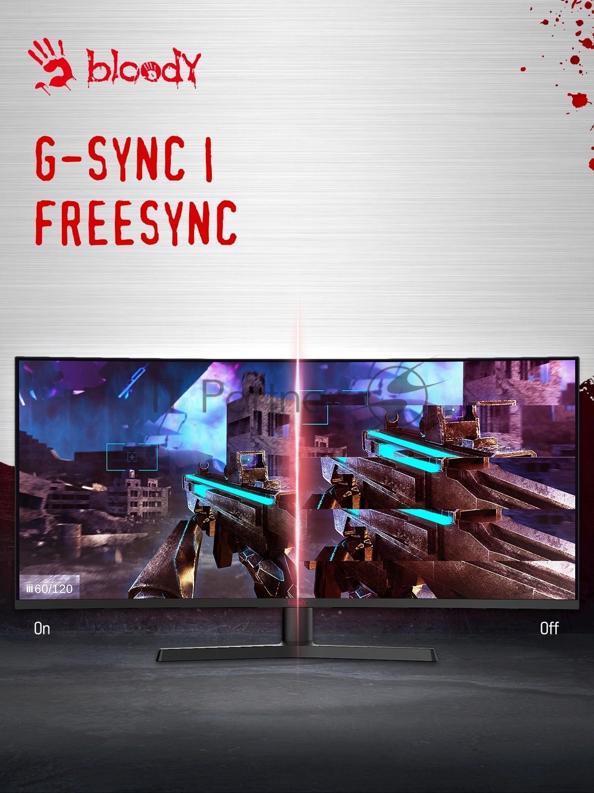 Монитор 34" BLOODY MN340W VA 3440x1440, 180 Гц, 5 мс, 21:9, 300 кд/м², 1xHDMI, DisplayPort, USB Type-C, изогнутый экран, Flicker Free, Low Blue Light, HDR10, черный