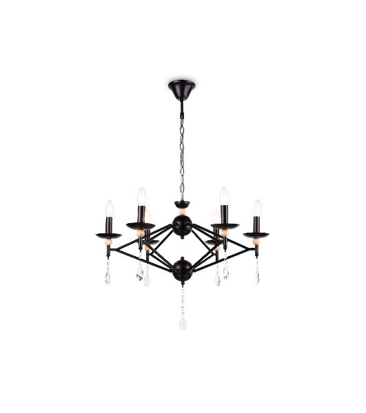 Светильник Ambrella light TR9597/6 BK черный E14/6 max 40W D660*880