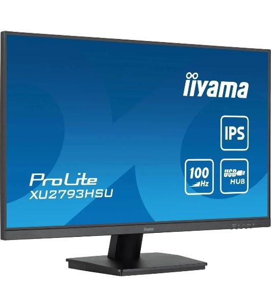 Монитор 27" Iiyama ProLite XU2793HSU-B6 IPS 1920x1080, 100 Гц, 1 мс, 16:9, 250 кд/м2, 1xHDMI, 1хDP, 2xUSB, 1x3.5 мм, черный