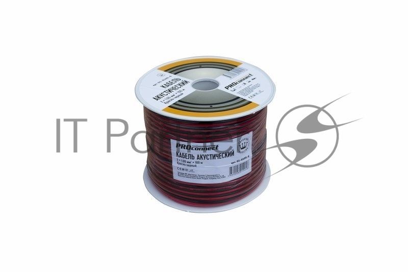 Кабель акустический PROconnect 2х1 мм² красно-черный (бухта 100 м)