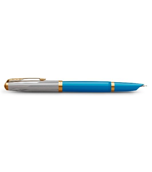Ручка перьевая Parker 51 Premium (CW2169078) Turquoise GT, F, сталь нержавеющая, подарочная коробка