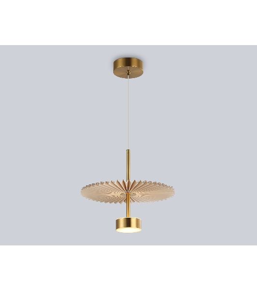 Светильник Ambrella light LH72603 BR/WH латунь/бежевый 6W 3000K D300*260-1770