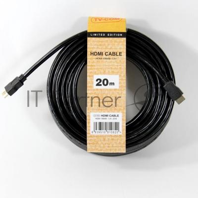 Кабель цифровой TV-COM HDMI19M to HDMI19M, V1.4+3D, 20m CG150S-20M