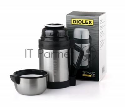 Термос Diolex DXU-1000-1 1000 мл, универсальный, ремешок в комплекте, из нержавеющей стали