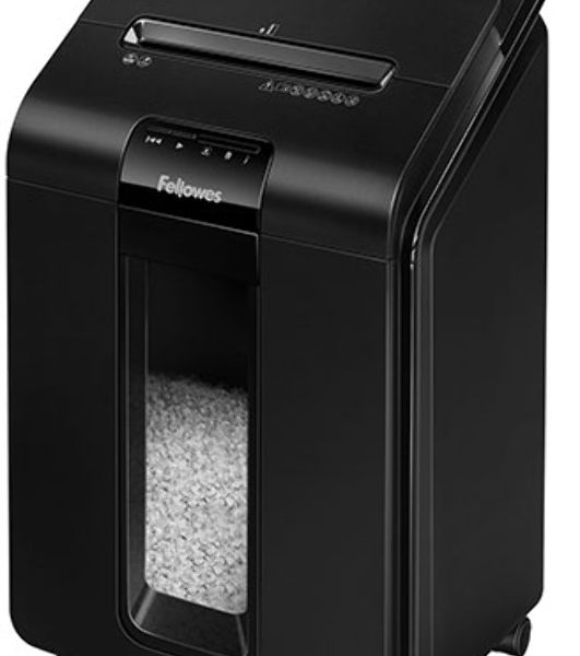 Шредер Fellowes AutoMax 100M (секр.P-4)/фрагменты/100лист./23лтр./скрепки/скобы/пл.карты