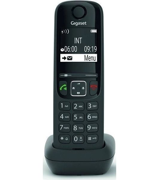 Дополнительная трубка Dect Gigaset AS690HX черный для AS690