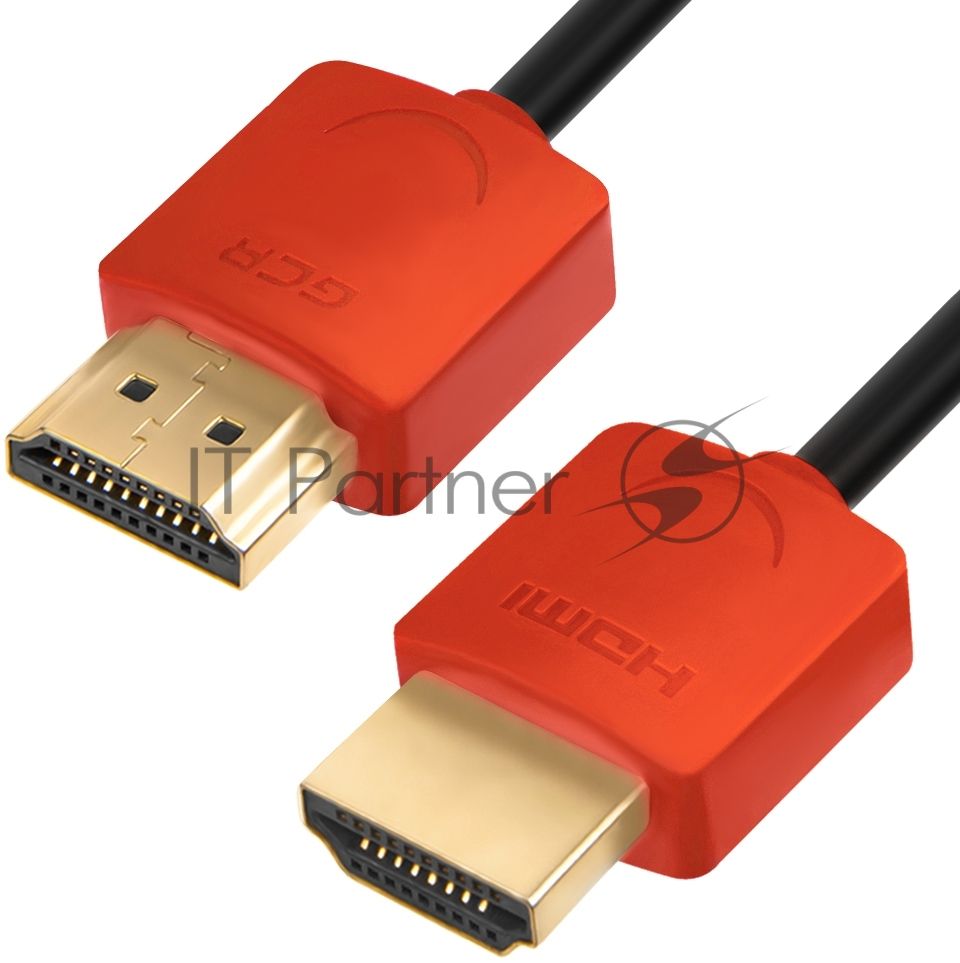 Greenconnect Кабель SLIM 1.0m HDMI 2.0, красные коннекторы Slim, OD3.8mm, HDR 4:2:2, Ultra HD, 4K 60 fps 60Hz, 3D, AUDIO, 18.0 Гбит/с, 32/32 AWG, GCR-51213 Greenconnect Кабель SLIM 1.0m HDMI 2.0, красные коннекторы Slim, OD3.8mm, HDR 4:2:2, Ultra HD, 4K 6