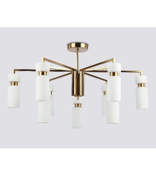 Люстра Ambrella light LH56128/9 BS/FR латунь/белый матовый E14*9 max 40W D765*440