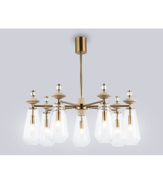Люстра Ambrella light LH53306/7 BS/CL латунь/прозрачный E14*7 max 40W D770*925